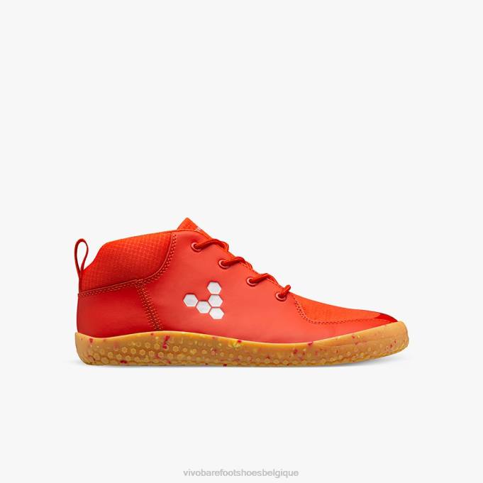 Vivobarefoot primus bootie ii tous temps juniors enfants B0X2187 corail de feu
