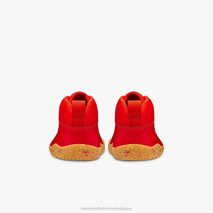 Vivobarefoot primus bootie ii tous temps juniors enfants B0X2187 corail de feu