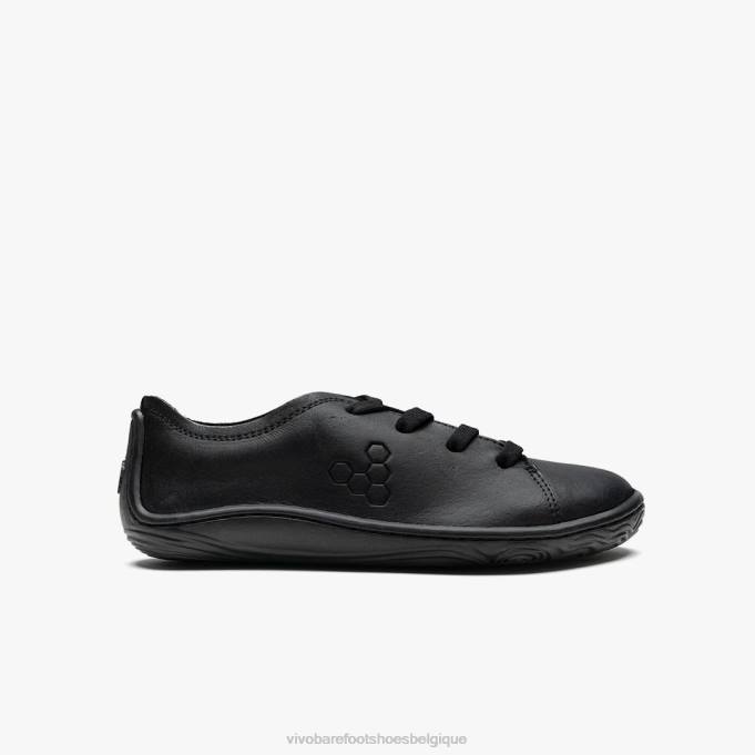 Vivobarefoot juniors de l'école d'addis enfants B0X2224 noir