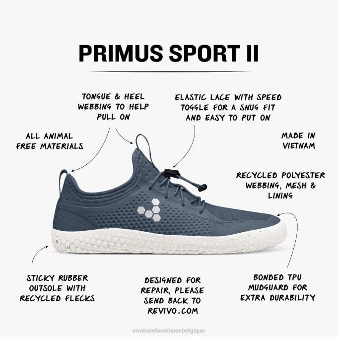 Vivobarefoot primus sport ii juniors enfants B0X2167 indigo