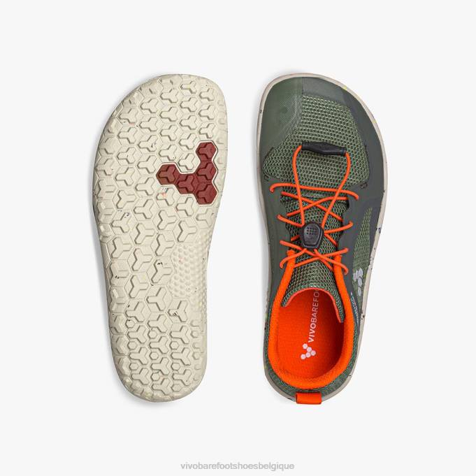 Vivobarefoot primus trail ii fg enfants enfants B0X2173 vert botanique