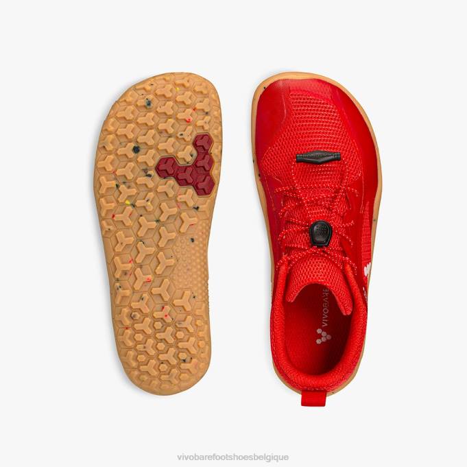Vivobarefoot primus trail ii fg enfants enfants B0X2174 corail de feu