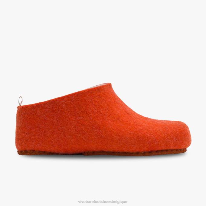 Vivobarefoot pantoufle en feutre mim Hommes B0X257 orange